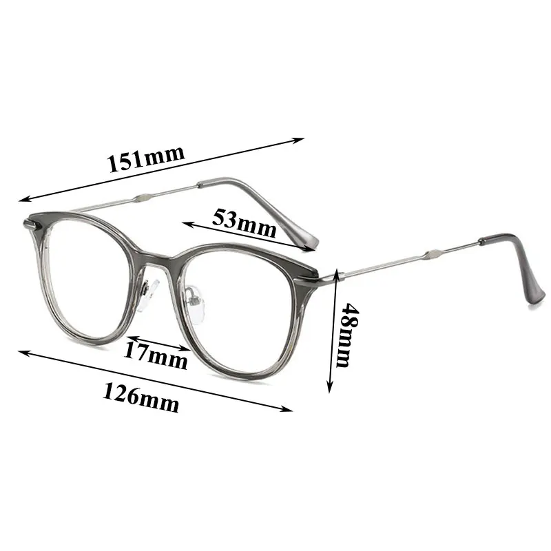 

New Vintage Eyewear Glasses Unisex Classic Half Frame Metal Eyeglasses Men Women Clear Lens Eyeglasses Frame Computer Eyewear