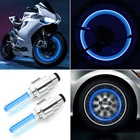 2 шт. колпачок клапана колеса велосипеда автомобиля мотоцикла светодиодсветильник лампа вспышки аксессуары автостайлинг водонепроницаесветильник светодиодная колпачок