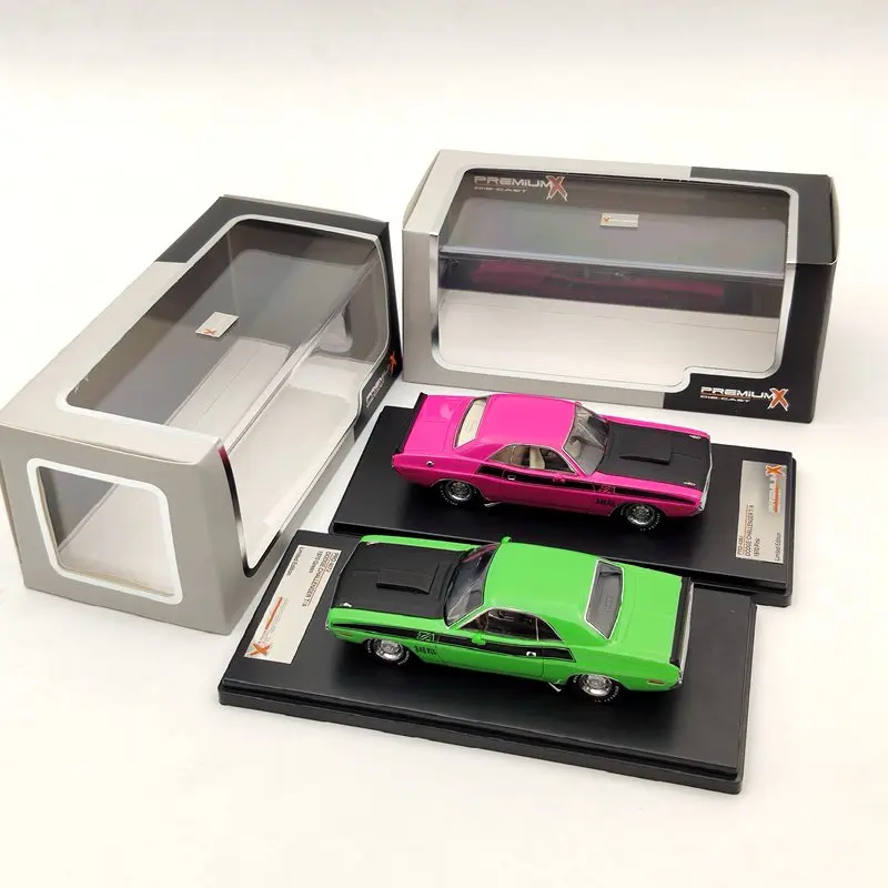Премиум X 1/43 для Dodge Challenger T/A 1970 розовый/зеленый литье под давлением моделей