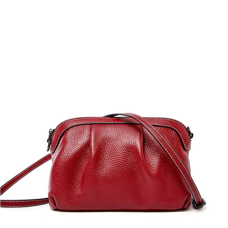 

Genuine Leather Bags for Women New MINI Cloud Bag Messenger Female Bags Soft Cowhide Shoulder Bag Small Shell Cross Body Bags