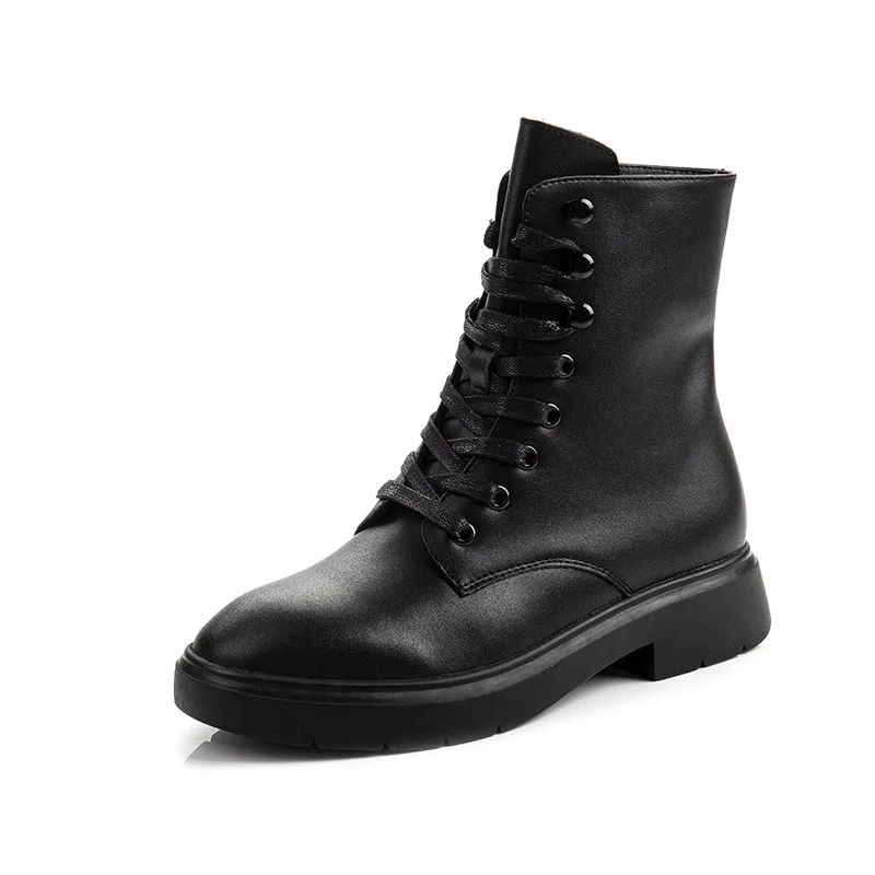 Yiluan/кожаные мотоциклетные ботильоны в винтажном стиле Новинка 2020 года сезон