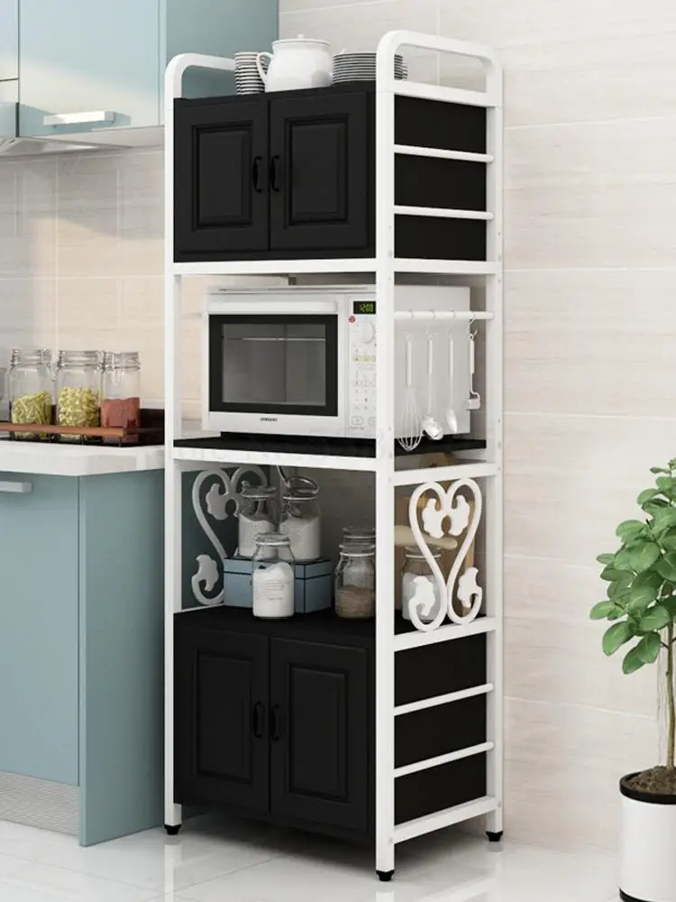 Кухня полка посадки с многослойным покрытием Полочка для микроволновой печи