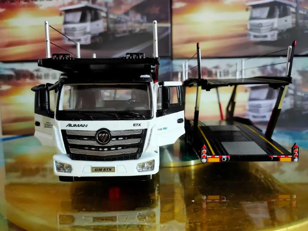 Red 1:36 литье под давлением модель для Foton Daimler Auman Mid-axle автомобиль грузовик сплав игрушка миниатюрные подарки ETX EST GTL тракторный прицеп - Цвет: Red