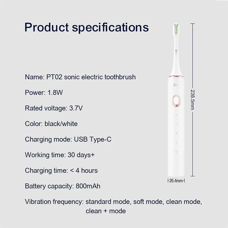 

Usb Charging Dupont Soft Electric Toothbrush