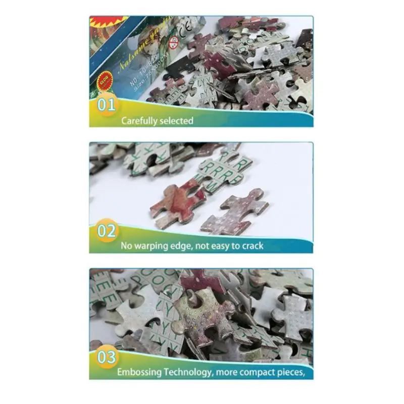 Parque de rompecabezas de papel para ni&ntilde;os y adultos, juguetes educativos, D0AF, 1000 Uds.-2