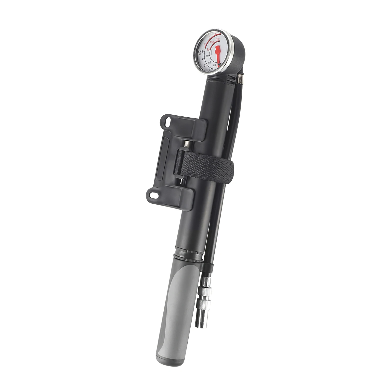 Compact Bike Bicycle Pump Aluminum Alloy Mini Air For Cycling Tire Inflator MTB with barometer and Foldable handle | Спорт и