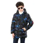 Зимнее плотное теплое пальто для школьников и мальчиков, детский хлопковый пуховик, верхняя одежда, От 8 до 17 лет, Детский водонепроницаемый ветрозащитный комбинезон