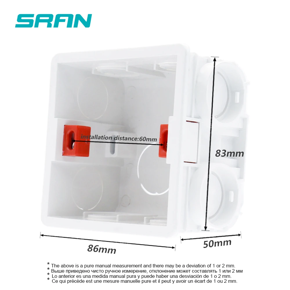 Французская розетка SRAN с usb вертикальная установка из хрустального стекла 172*86