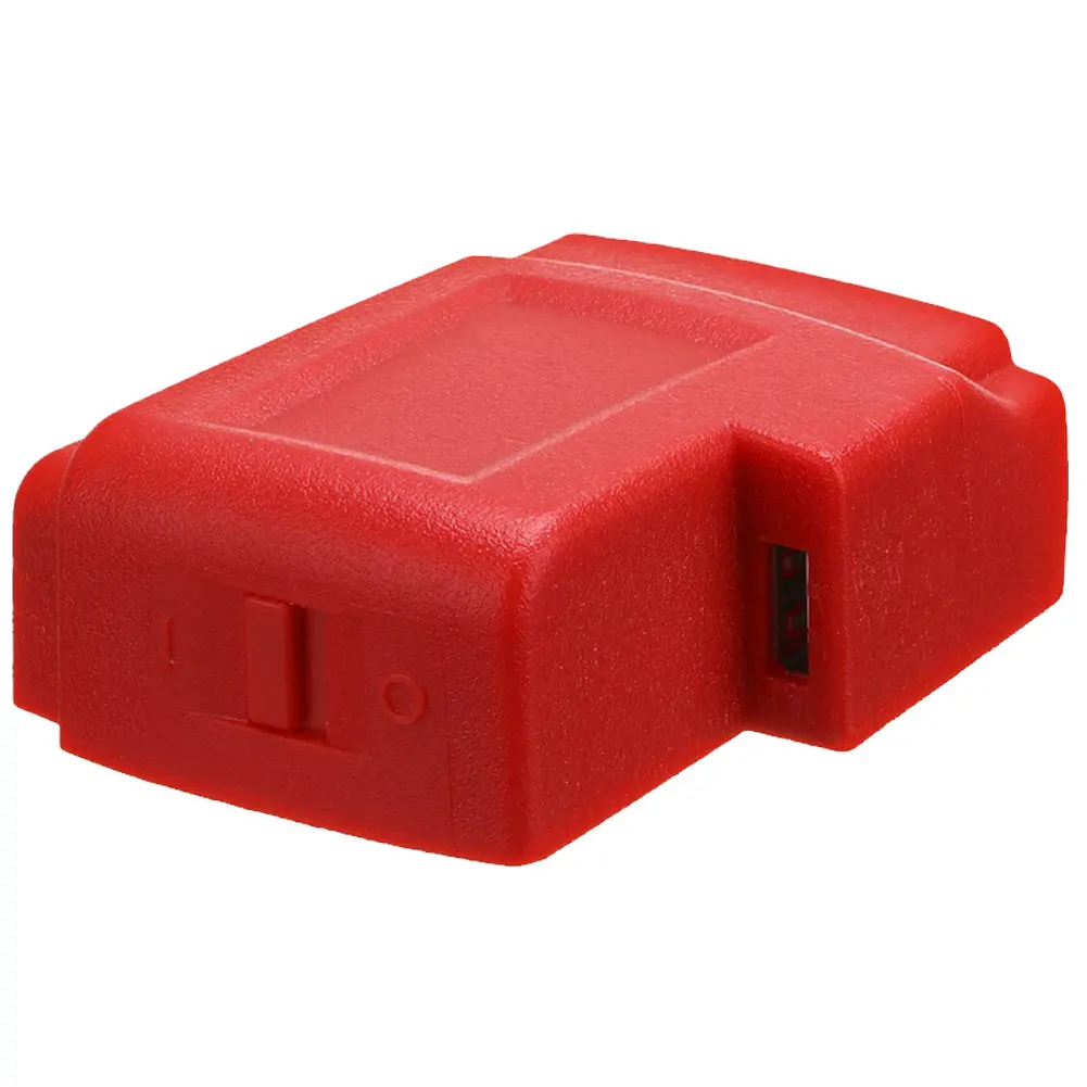 

New Red USB Charger Adapter Converter Connector M18 USB Adapter Plug Replacement For Milwaukee 49-24-2371