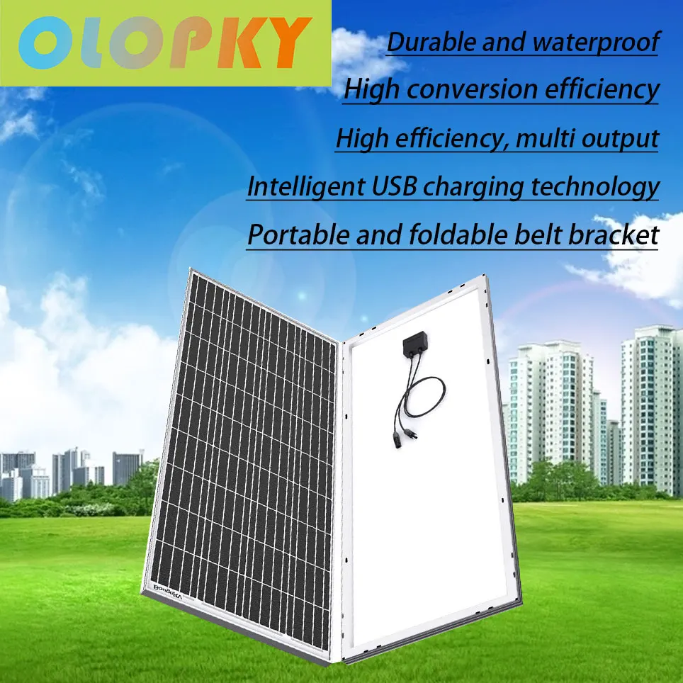 

180W mono channel solar panel, 12V single crystal solar cell charger, high efficiency module, suitable for RV ship off grid