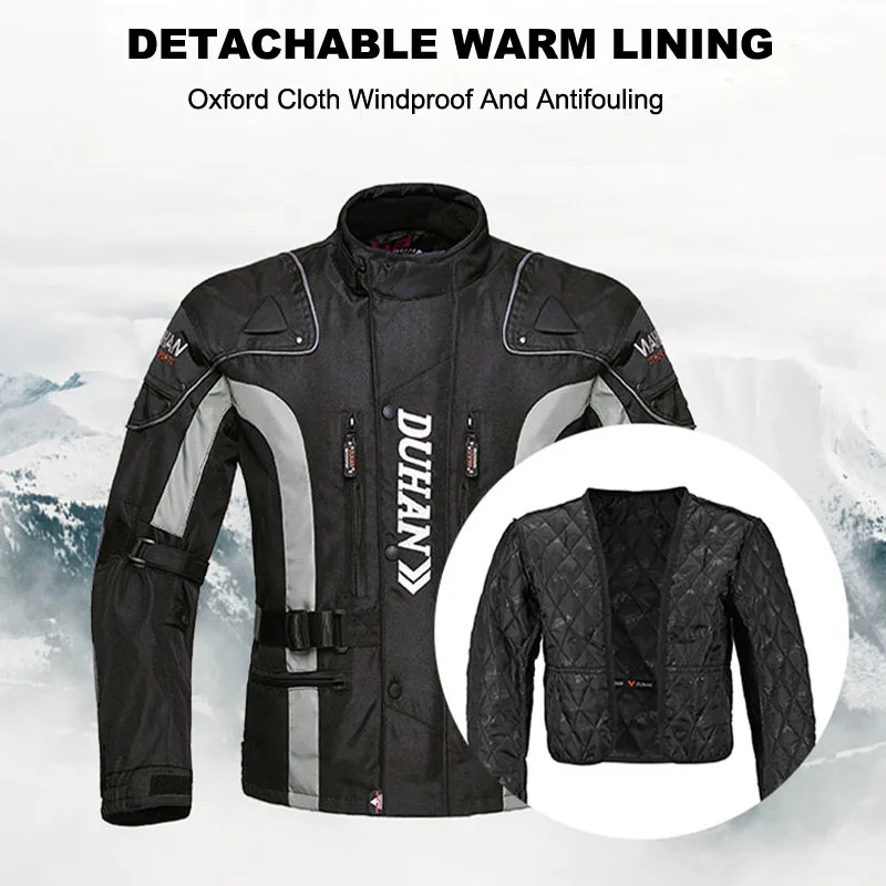 Куртка мужская зимняя мотоциклетная непромокаемая с защитой от падения |
