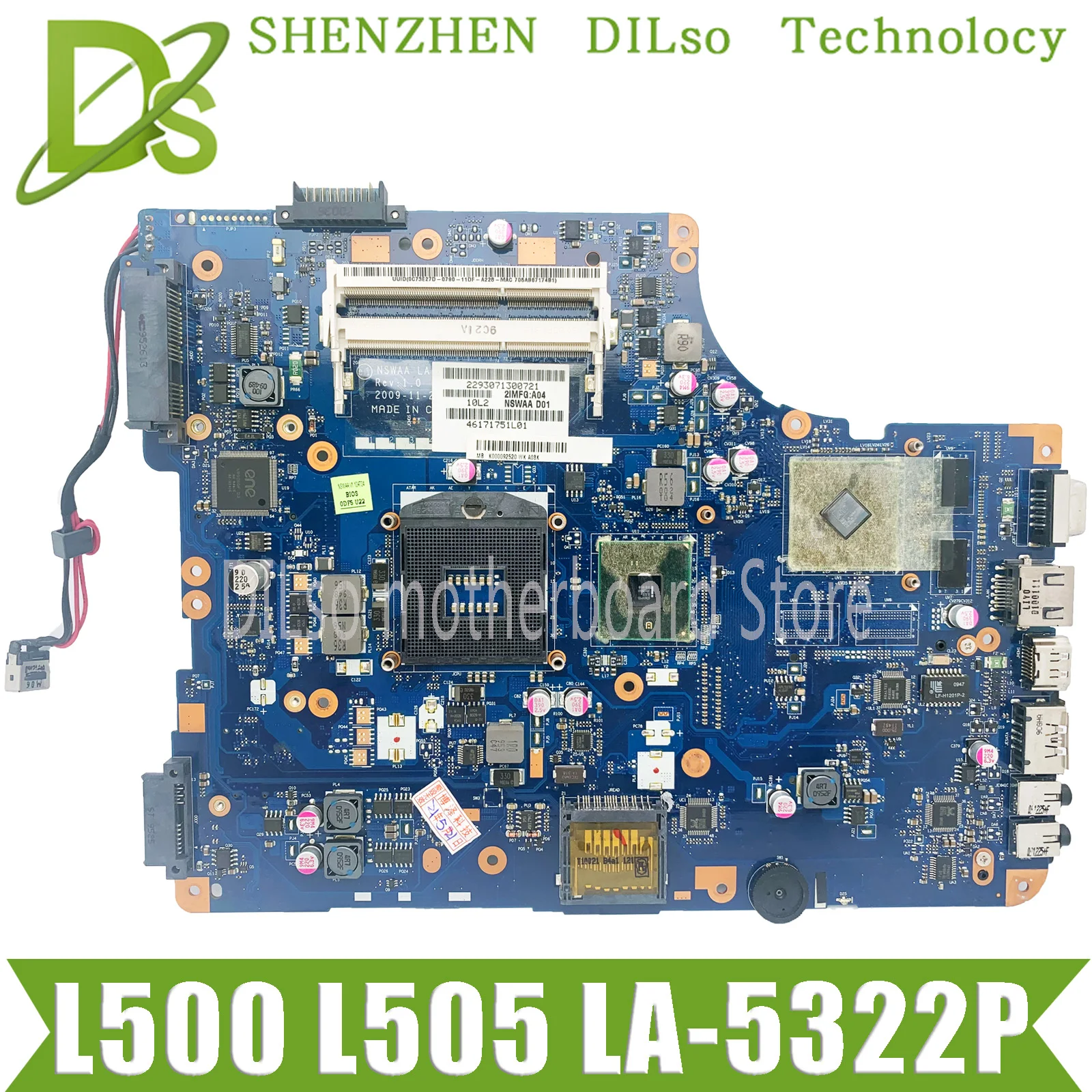 KEFU LA 5322P материнская плата для Toshiba Satellite L500 L505 Материнская ноутбука K000092530 NSWAA HM55