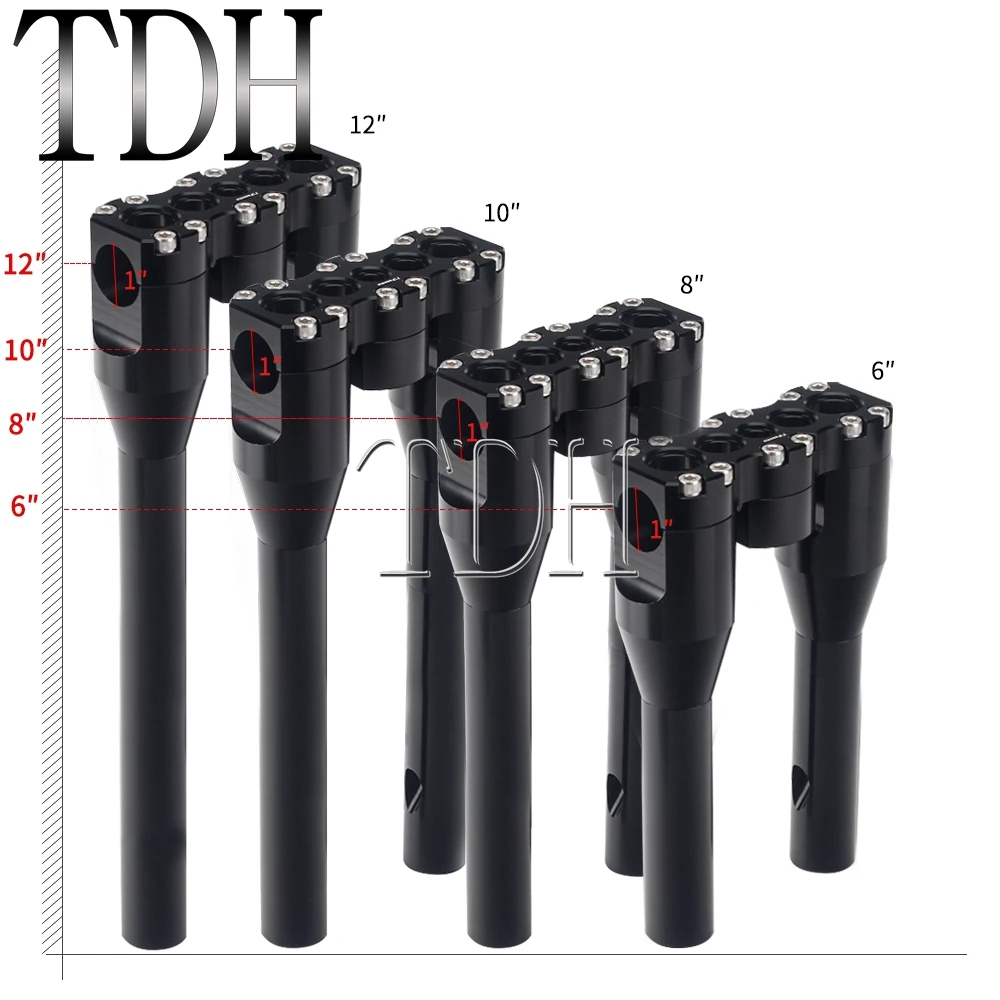 Алюминиевый зажим для руля мотоцикла высотой 12 дюймов 13 универсальный 25 мм 1 дюйм