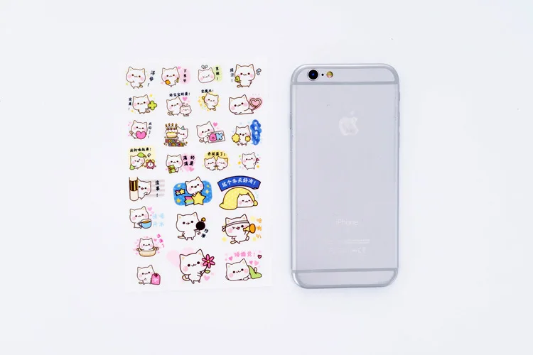 Kawaii Cat милые наклейки из мультфильмов наклейки Канцелярские Декоративные наклейки для детей девочек DIY дневник в стиле Скрапбукинг