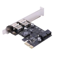 2 port usb 3 0 pci e expansion card external usb3 0 pcie card adapter with 2 power module nec chip for desktop pc computer