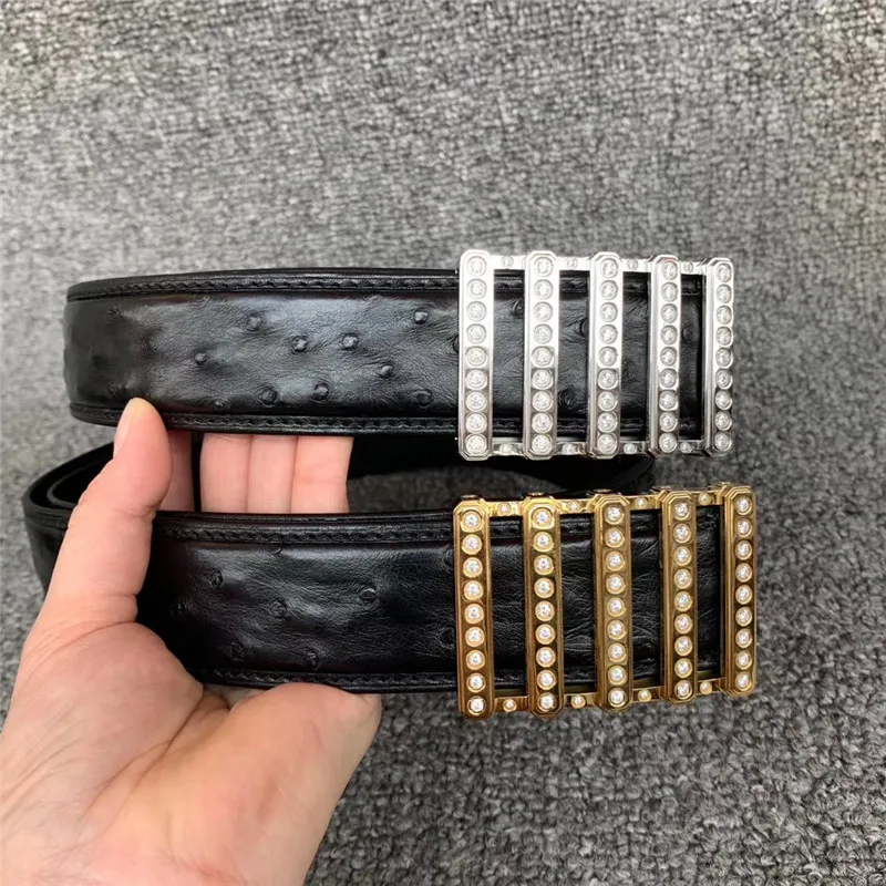 Подлинная настоящая страусиная кожа Необычные горный хрусталь серебряная