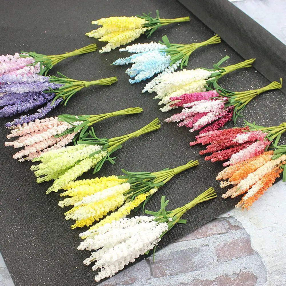 

10Pcs/lot Artificial Hyacinth Violet Lavender Flower Branch Fleurs Artificial For Home Wedding Decoration Fake Flowers Decor