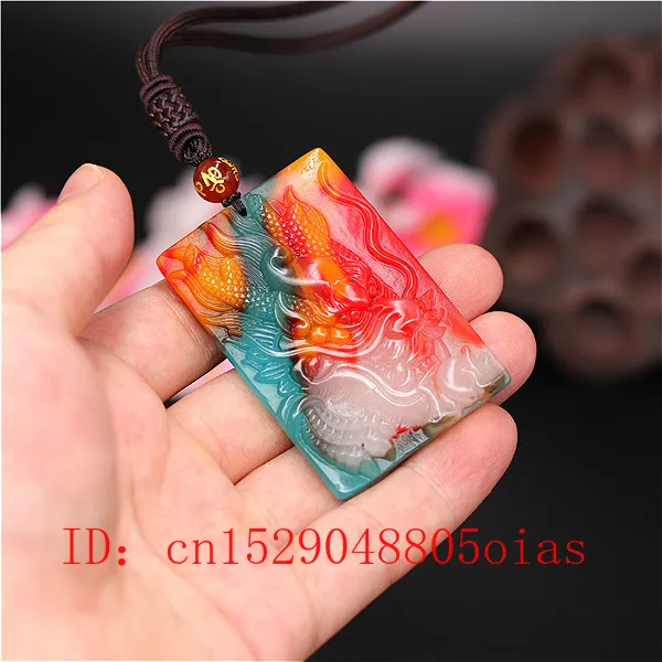 Natural Color Hetian Jade Stone Dragon Pendant Necklace Chinese Jadeite Jewelry Fashion Charm Amulet Carved Gifts for Women Men | Украшения