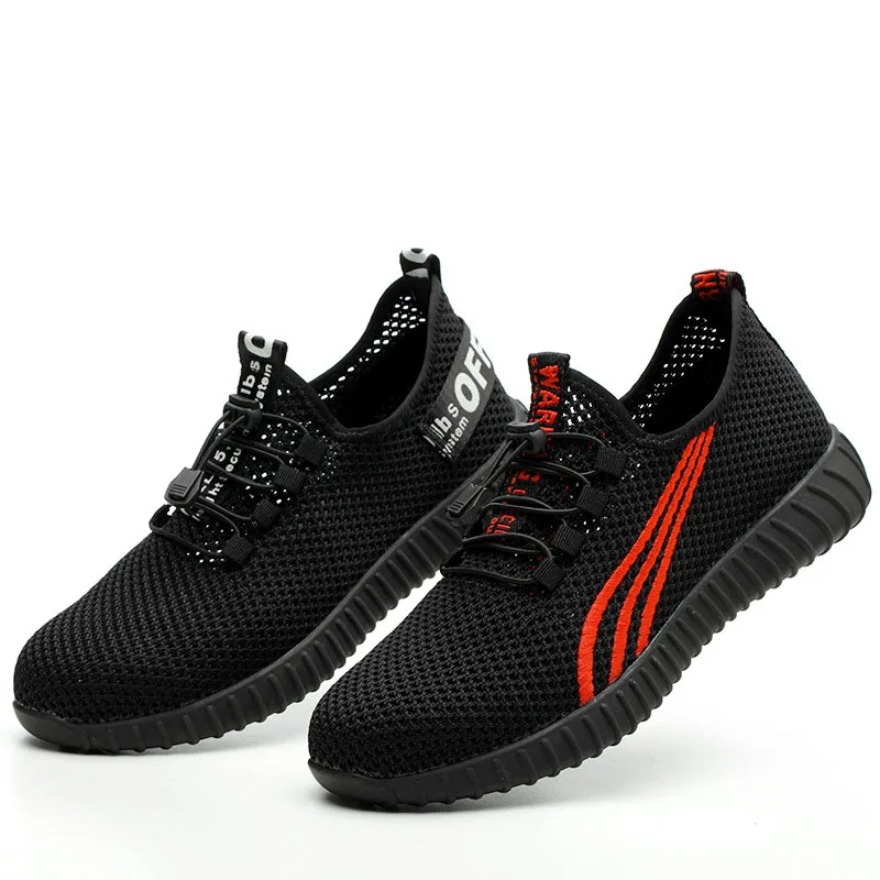Hohner Security Work Shoes Men Black Indestructible Breathable Safety Steel Toe Anti-smashing Construction Sneaker Boots | Обувь