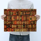 Украшение для комнаты пиво Daquan Ретро плакат, крафт-бумага серия бар кафе украшение картина Наклейка на стену