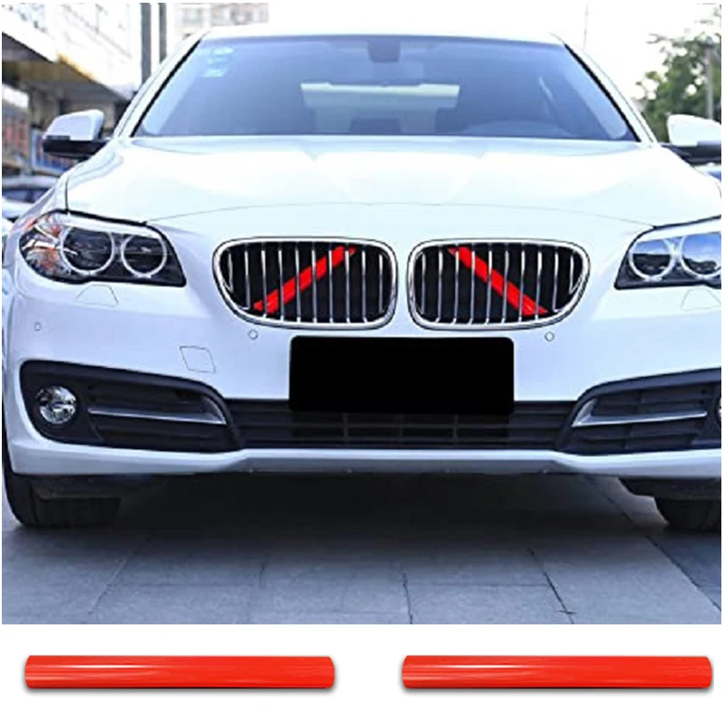 

2Pcs Car Front Grille Decoration Strip Frame Sticker for BMW 1 2 3 4 5 6 7 Series F10 F06 F02 F20 F21 E60 E61 F11 F18 F07 X3 X4