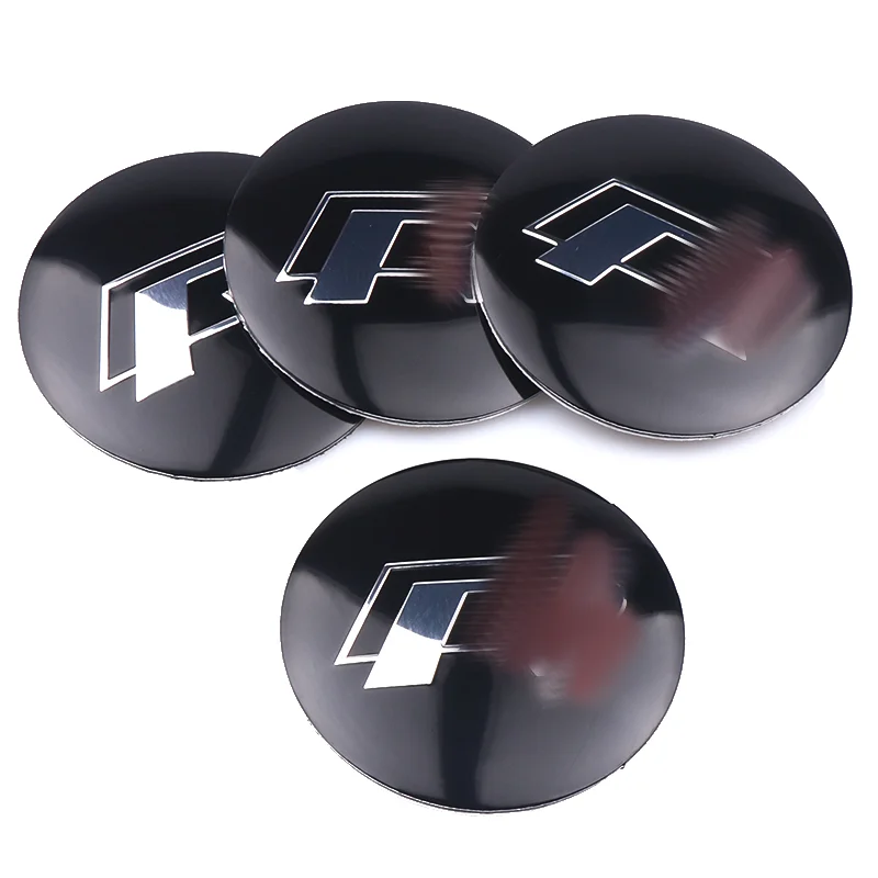 4pcs 56mm Car Styling Wheel Hub Sticker Center Cap Decal For R Emblem Seat Ibiza golf 4 motion MTM Blue Motion v w | Автомобили и