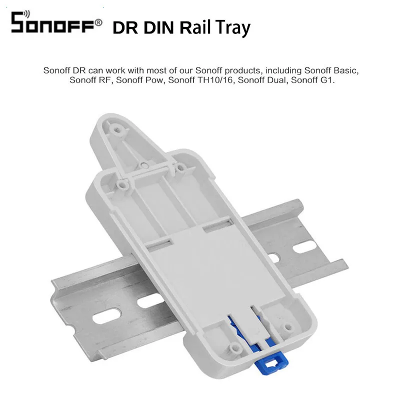 Регулируемое крепление на рельсе Sonoff DR DIN чехол держатель для умного дома с Wi Fi и