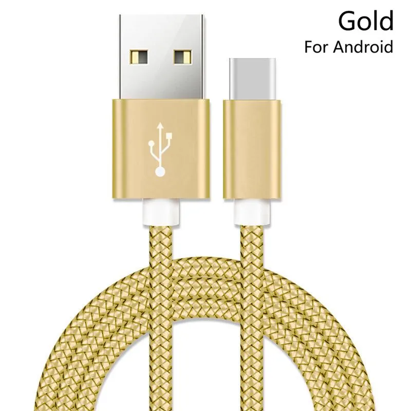 Золотой Тип usb C кабель USB C кабель для быстрой зарядки передачи и синхронизации данных провода 2.4A 0,25/1/2 M для LG G5 SE G6 G7 Q8 V20 V30 V30S ThinQ Android телефон - Цвет: Золотой
