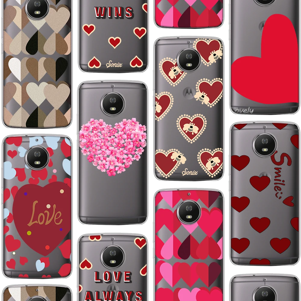 

Luxury Heart Fashion Cute Case For Motorola Moto G9 G10 G30 G8 E7 E6S G7 G6 E6 G5 G5S E5 One Macro Plus Play Power Lite Silicone
