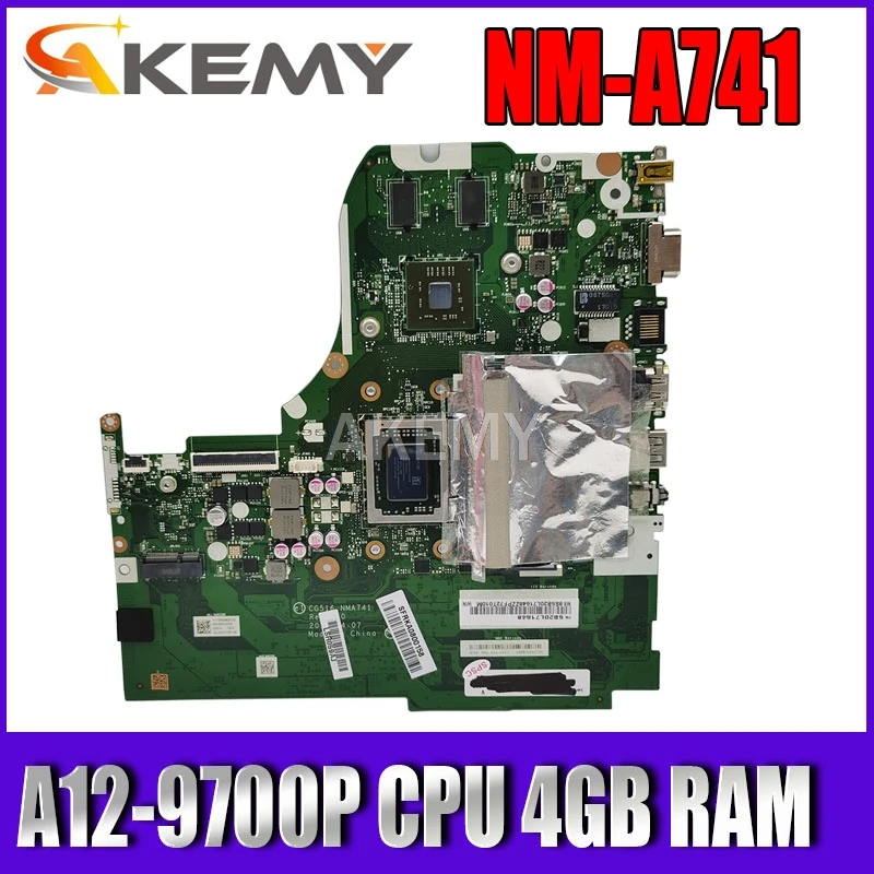 Для For Lenovo Ideapad 310 15ABR материнская плата для ноутбука CG516 NMA741 NM A741 с A12 9700P CPU 4 Гб RAM Radeon