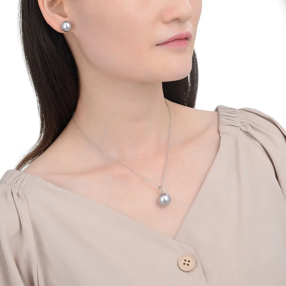 Комплект украшений SANKS из жемчуга ожерелья и подвески с цепочкой серьги для