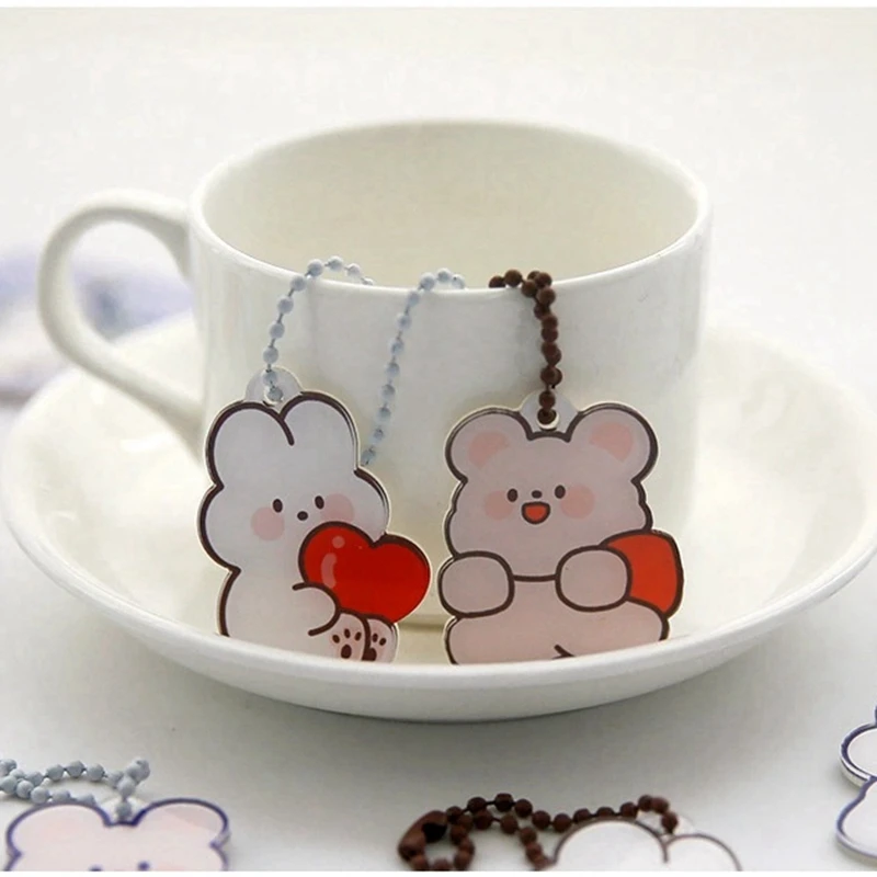 2 шт./упак. мини юбка пачка Cartooon медведи Форма акриловая подвеска висит с