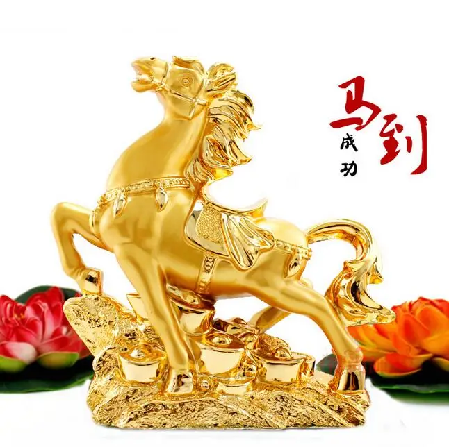 

Медная Статуя для дома на удачу лошадь украшение для офиса фэн-шуй украшения на удачу лошадь богатые предметы интерьера немедленно