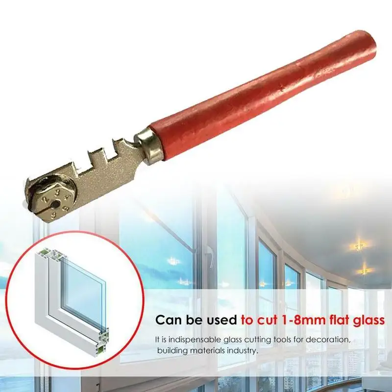 

1-9mm Glass Tile Professional Portable Diamond Tipped Hard Cutting Hand Roller Alloy Craft Tool Window Multifunctional