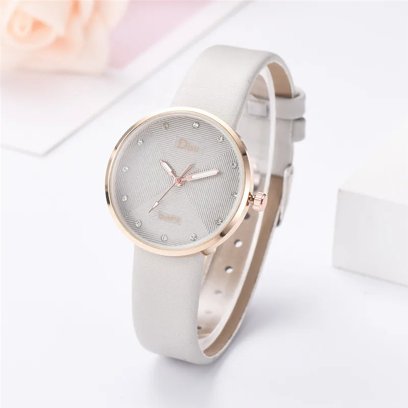 Часы женские повседневные кварцевые с бриллиантовым циферблатом под платье