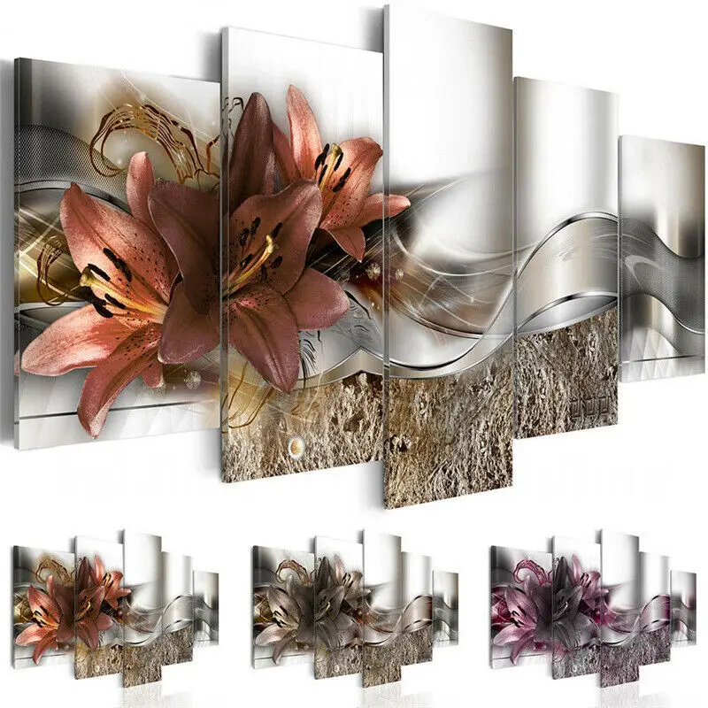 

5Pcs Unframed Modern Art Oil Painting Canvas Print Wall Picture Home Room Decor