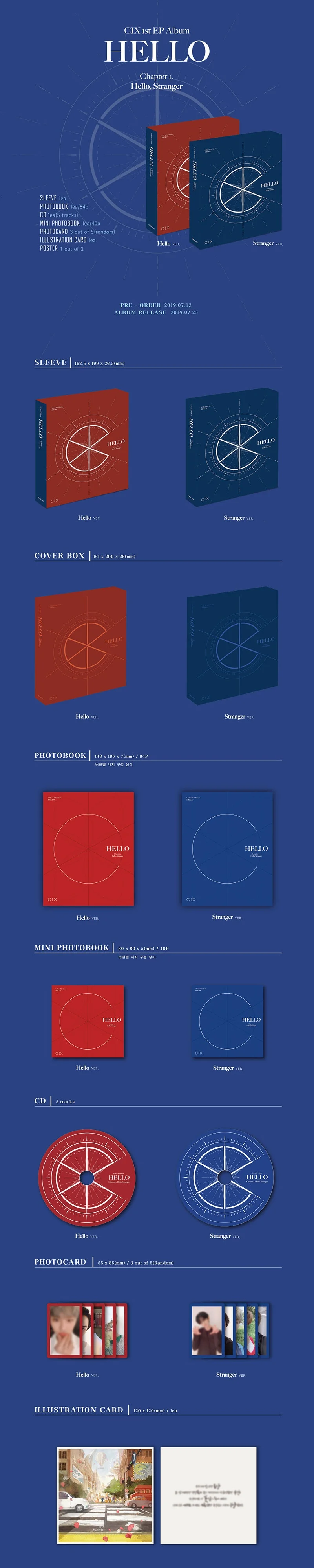 [MYKPOP]~ OFFICIAL ORIGINAL~ CIX 1st EP: HELLO Chapter 1. Hello, Stranger KPOP Fans Collection- SA19100804