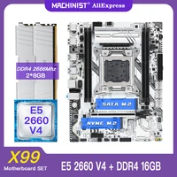 machinist x99 motherboard set kit intel xeon e5 2660 v4 cpu processor 16g28 ddr4 desktop memory sata m 2 four channe x99 k9