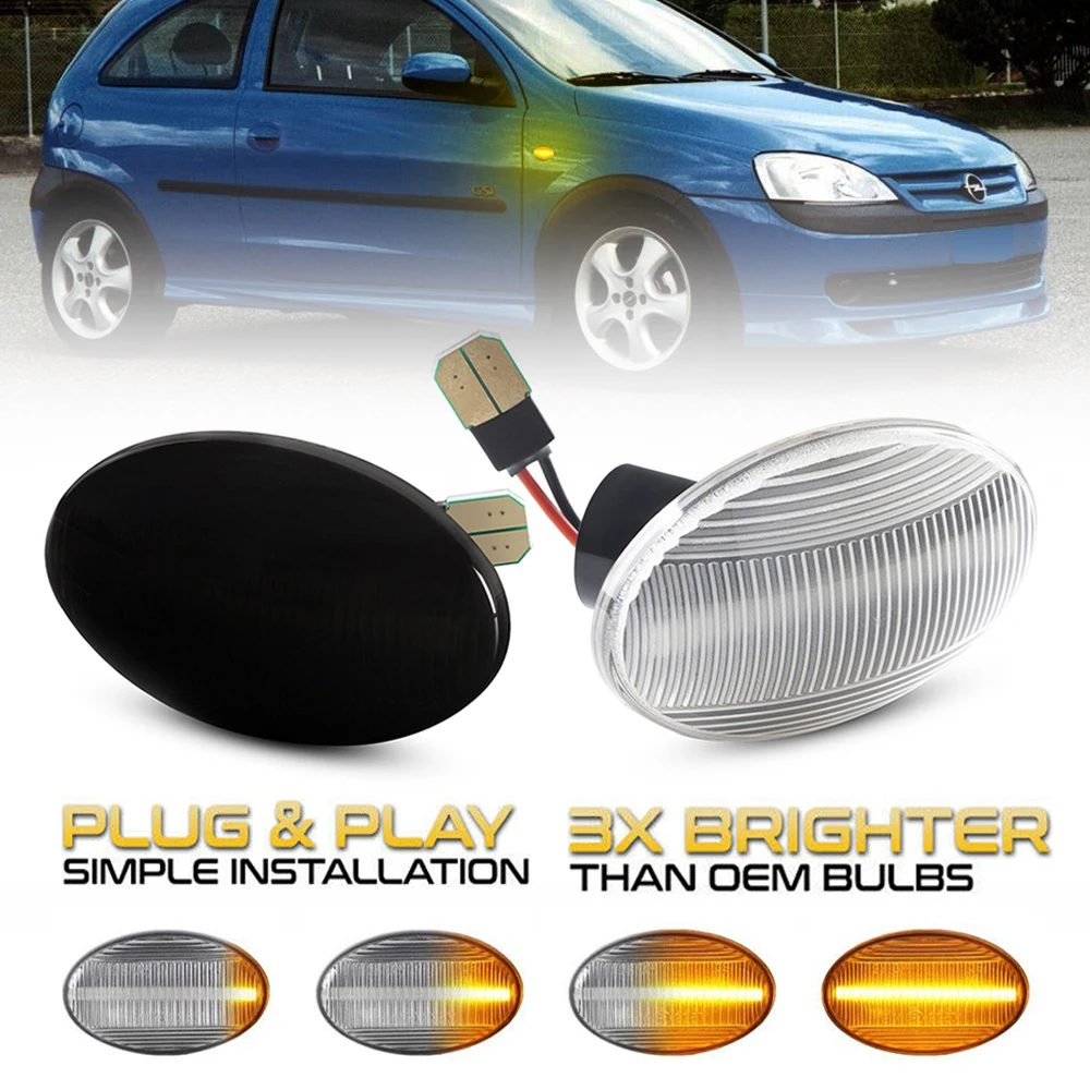2 шт. Автомобильные светодиодные сигналы поворота для Opel Corsa C B Astra F Meriva A Combo Sintra