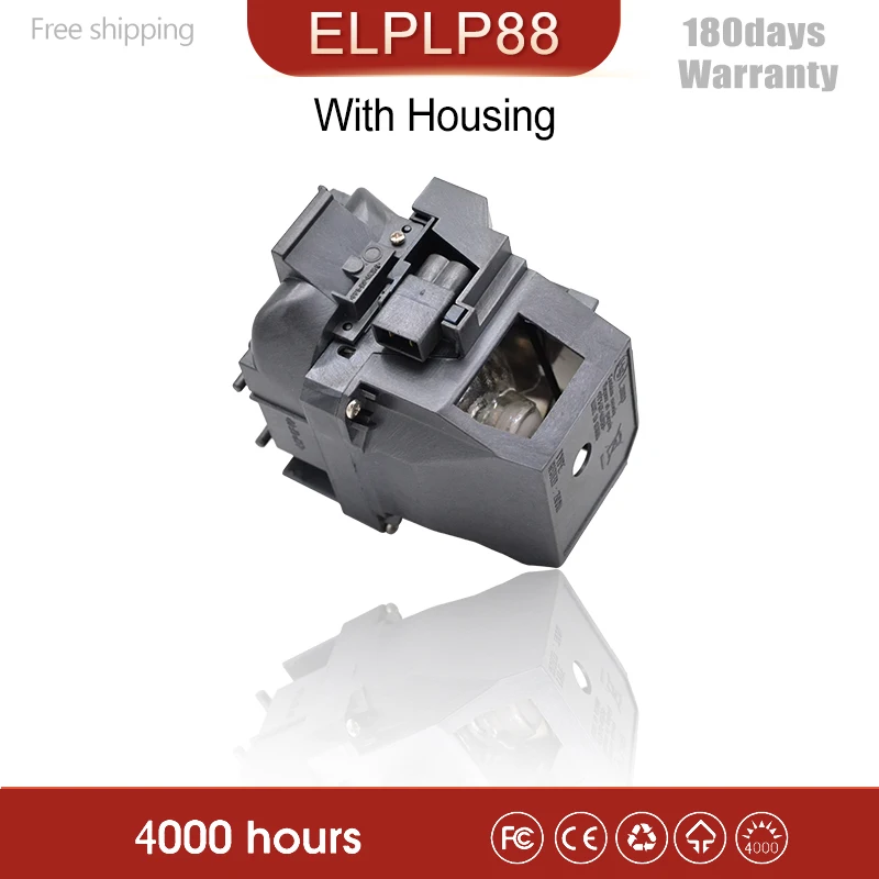 Бесплатная доставка лампы проектора ELPLP88 для EPSON EB-S04/EB-S31/EB-W31/EB-W32/EB-X31/EB-97H с Корпус |