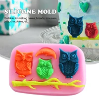 owl silicone flip flop chocolate cake mold gypsum resin aromatherapy silicone mold
