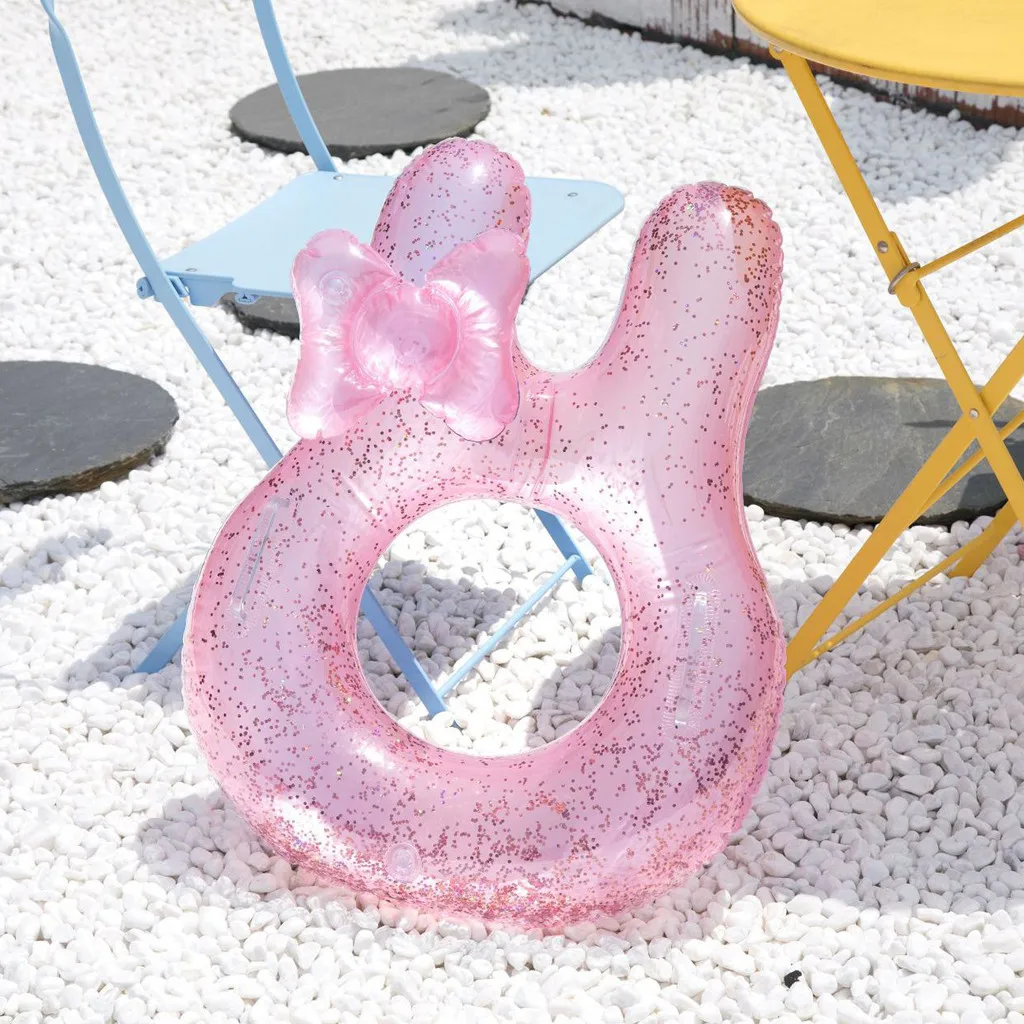 

Cartoon Rabbit Swimming Ring for Kids Adult PVC Inflatable Swimming Ring Outdoor Pool Floats Kids Float Seat Bo-at Pool Ring