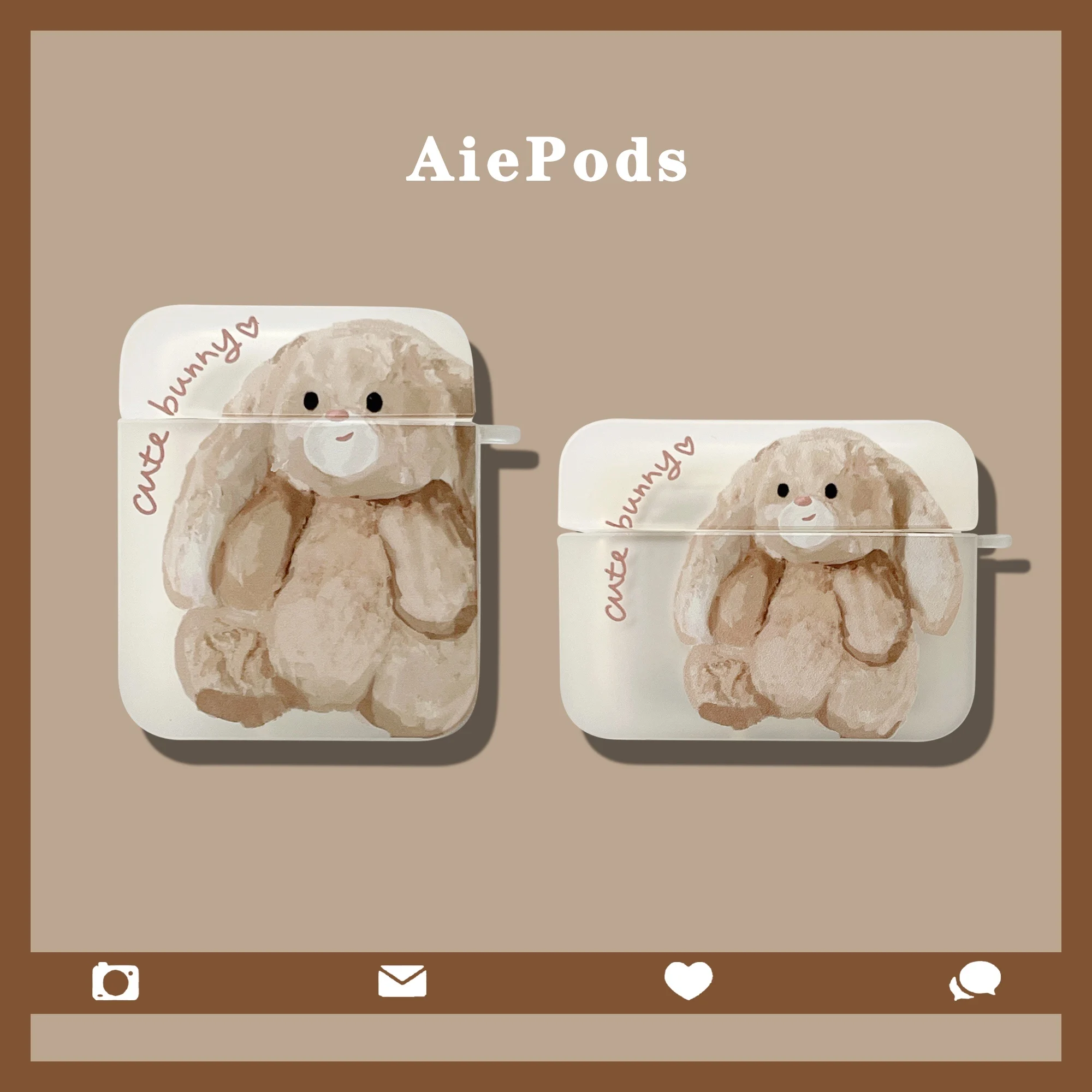 

Earphone Case For Apple AirPods 1 2 3 Pro Charging Wireless Bluetooth Soft TPU Cover Cute Rabbit
