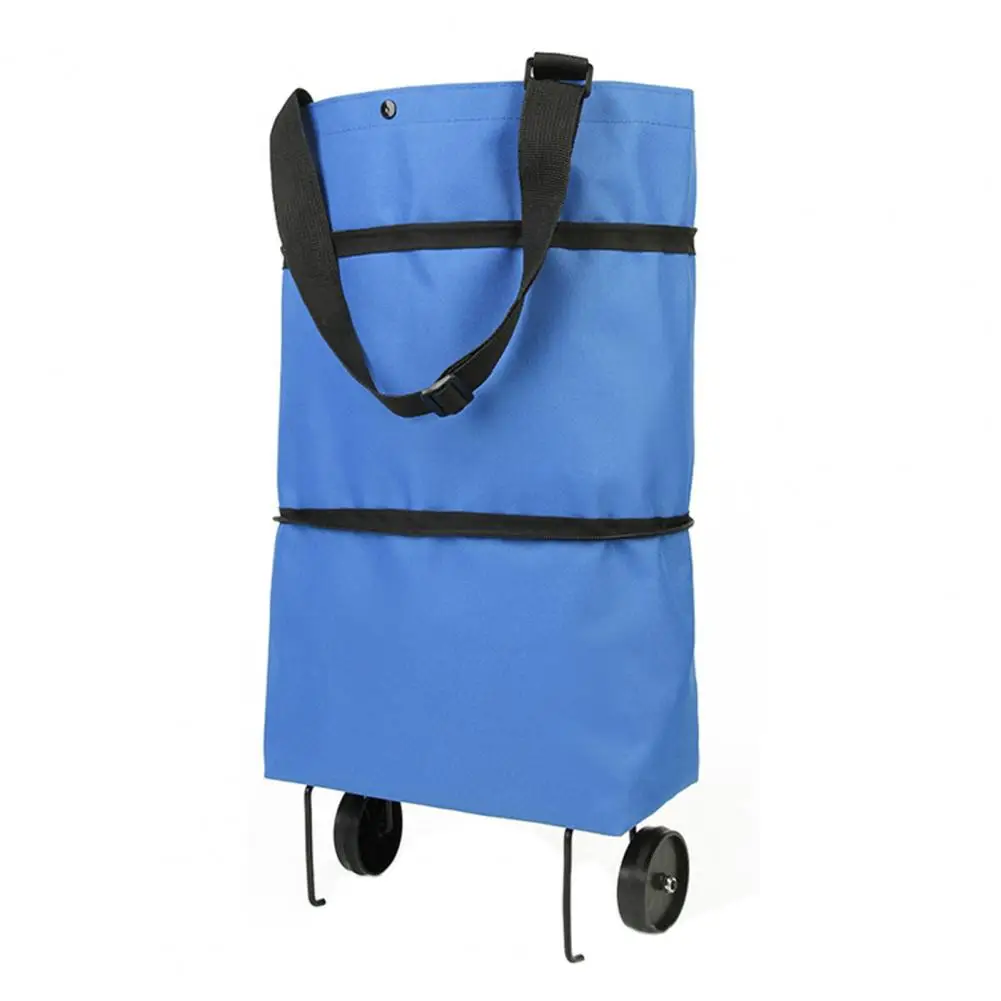 Сумка для покупок Экологически чистая складная из ткани Оксфорд тележка