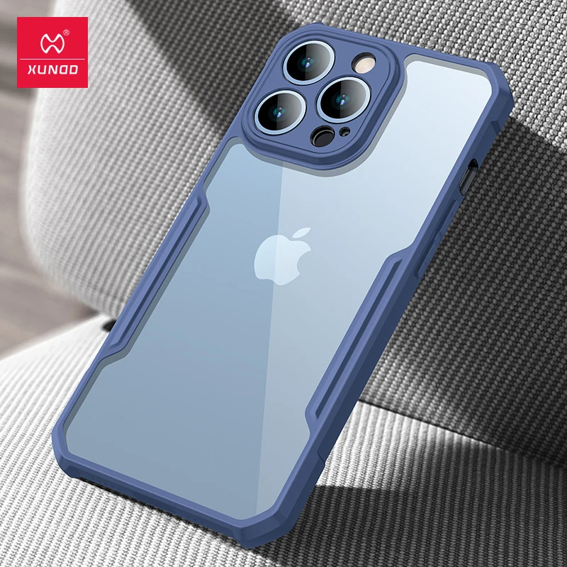 

For iPhone 13 iPhone 13 Pro Max Case,XUNDD Airbags Bumper Shockproof Shell Transparent PC Back Cover For iPhone 13 Phone Case