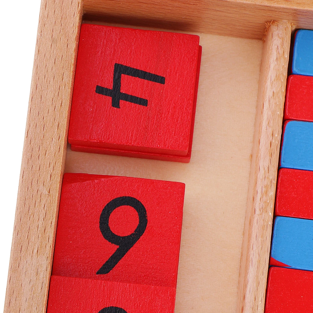 Деревянные цифры стержни для детей Монтессори математическое обучение счетная