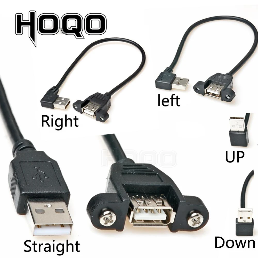 1 фут 30 см м 90 градусов тип A порт USB Панельное крепление usb2.0 Папа мама