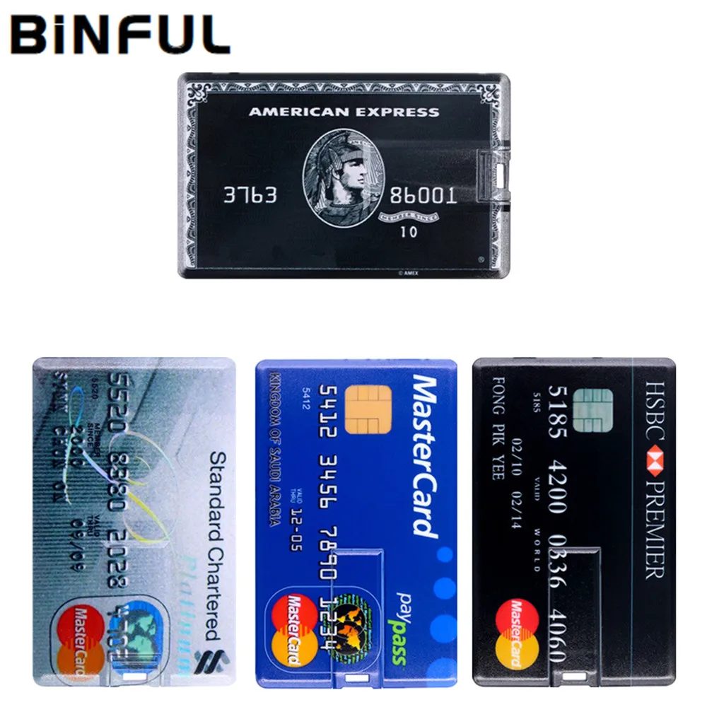 

BiNFUL Pen Drive Credit Card Usb Flash Drive High Quality Usb Stick 4GB 8GB 16GB 32GB 64G 128GB 256GB Pendrive Flash Memory Card