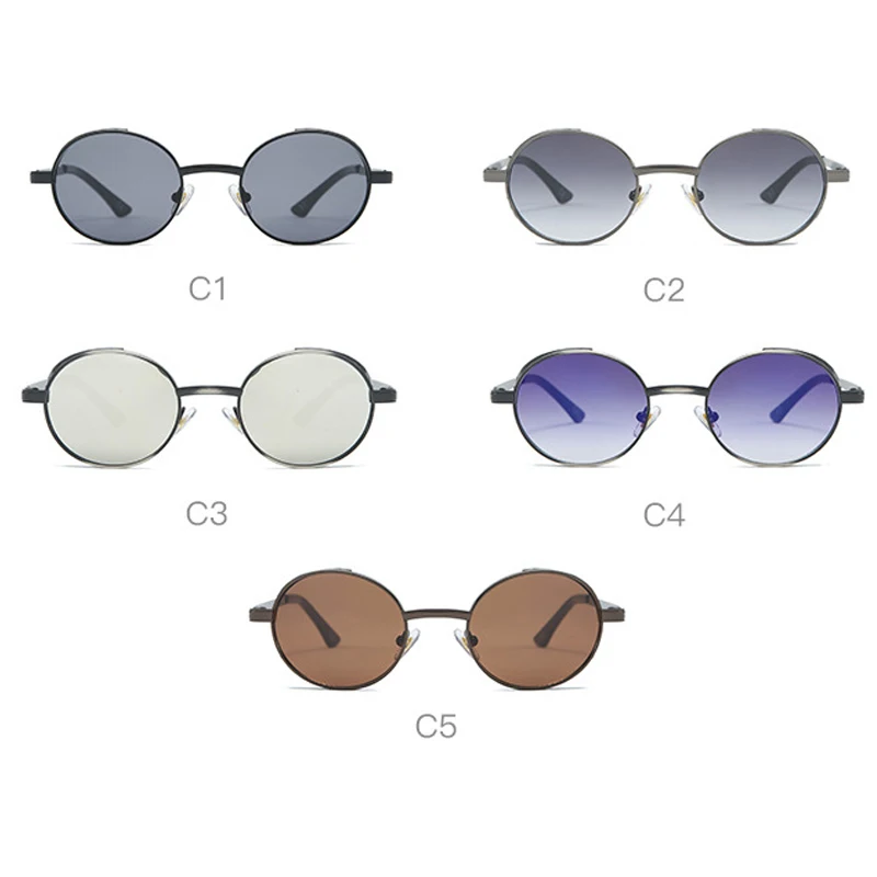 

2021 New Fashion Cool SteamPunk Punk Style Vintage Sunglasses Metal Mesh Side Shield Hip Hop Brand Design Sun Glasses Uv400