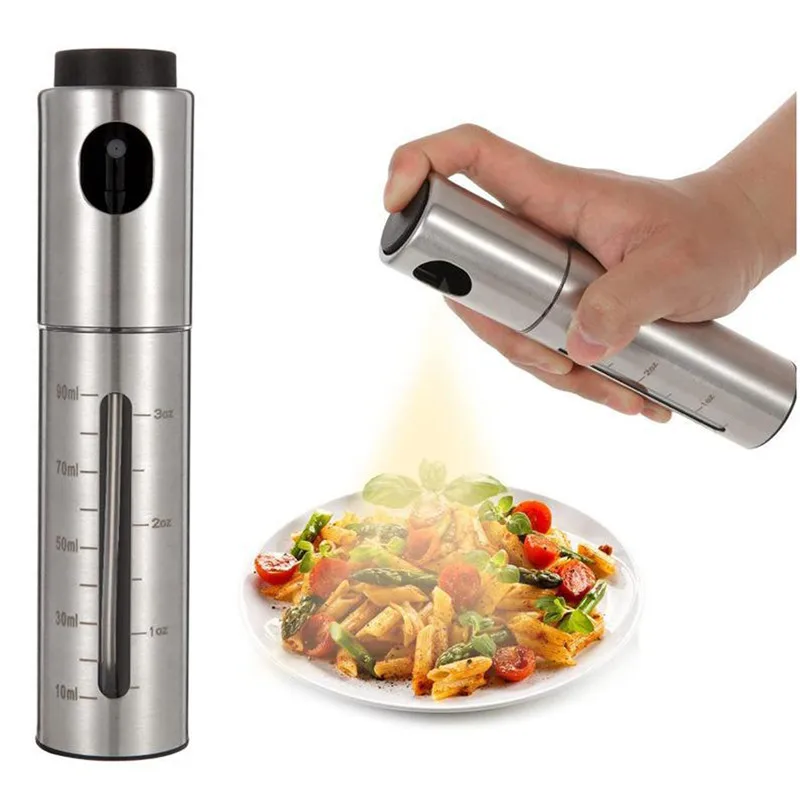 BBQ Baking Olive Oil Spray Bottle Stainless Steel Oil Spray Bottle Vinegar Spray Bottles BQ Sprayer Seasoning Bottle